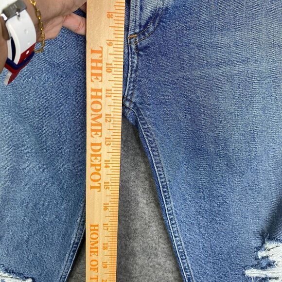 Agolde Riley Jeans High Rise Crop Jeans Size 30 Straight Light wash A056B-1255 - Picture 6 of 12